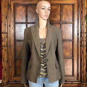 Kasper Shitake Herringbone Pinstripe Blazer